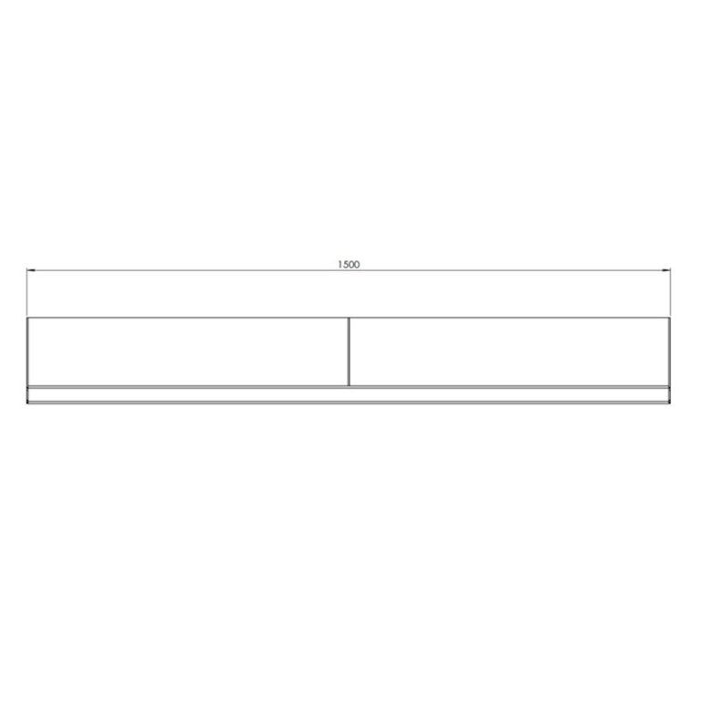 Oporná stena z cortenovej ocele rovné 150 cm (výška 30 cm)