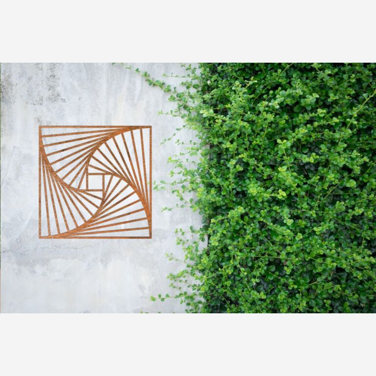 Nástenná výzdoba z cortenovej ocele Geometrické tvary 3.0