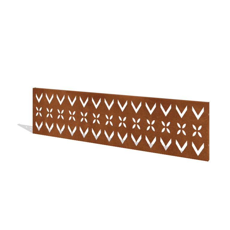 Plot z cortenovej ocele H panel V 180 x 47,5 cm