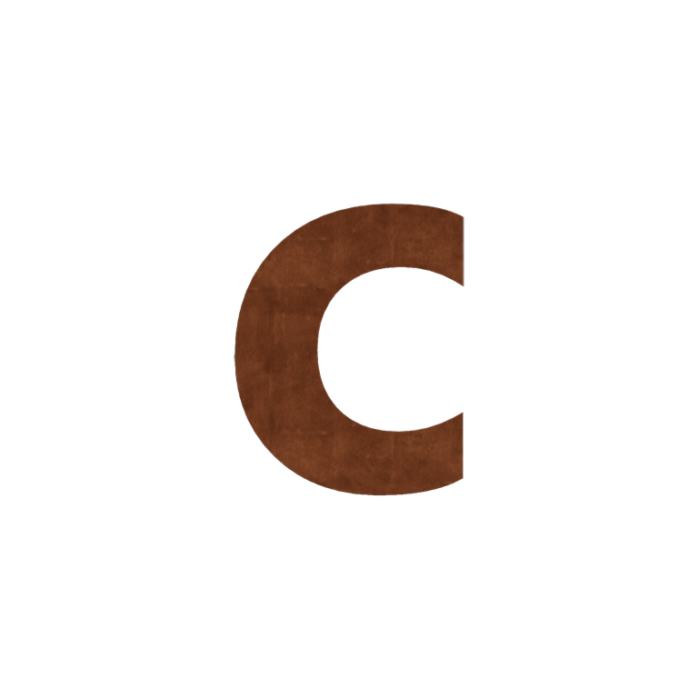 Domové číslo z cortenovej ocele c - 10 cm