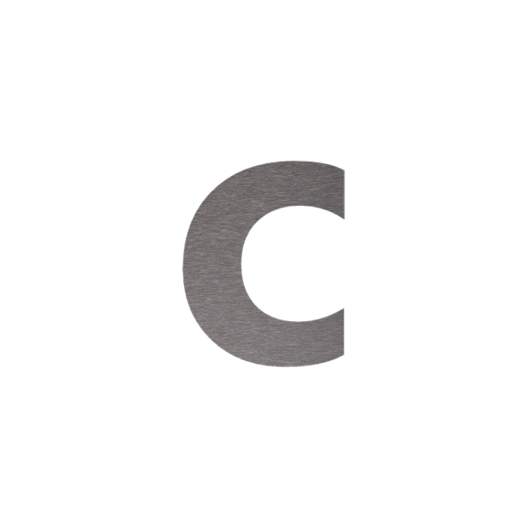 Domové číslo z nehrdzavejúcej ocele c - 15 cm