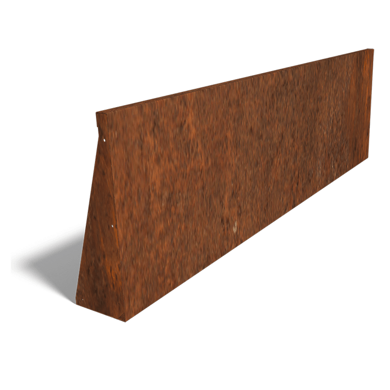 Oporná stena z cortenovej ocele rovné 200 cm (výška 60 cm)