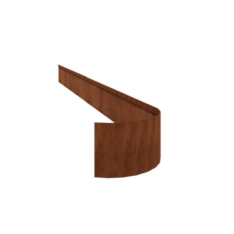 Trávnikové obruby z cortenovej ocele sploštené FLEX 23 cm (dĺžka 240 cm)