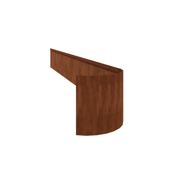 Trávnikové obruby z cortenovej ocele sploštené FLEX 35 cm (dĺžka 240 cm)