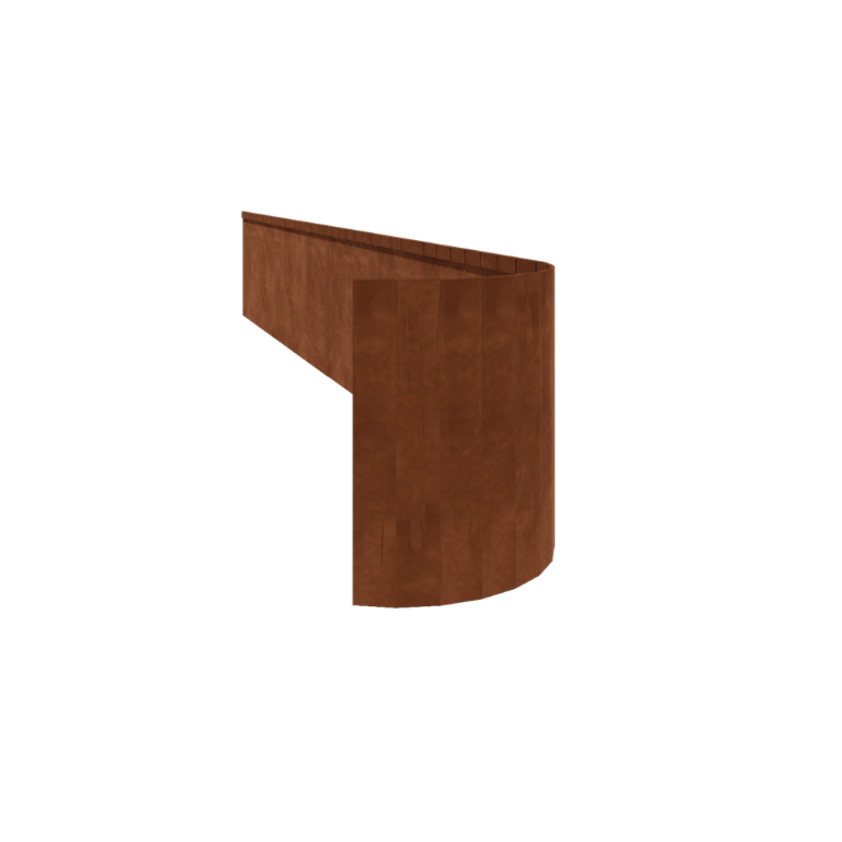 Trávnikové obruby z cortenovej ocele sploštené FLEX 45 cm (dĺžka 150 cm)
