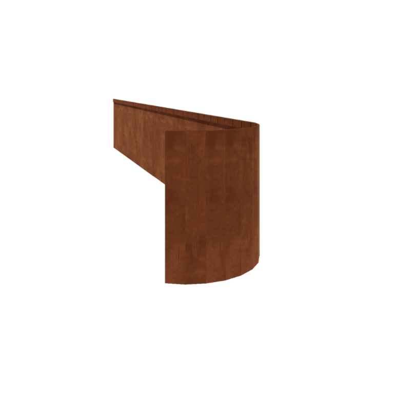 Trávnikové obruby z cortenovej ocele sploštené FLEX 45 cm (dĺžka 240 cm)