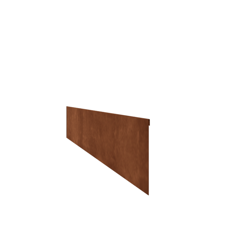 Cortenový záhradný obrubník - Zlisovaná - Výška 23 cm - 150 cm