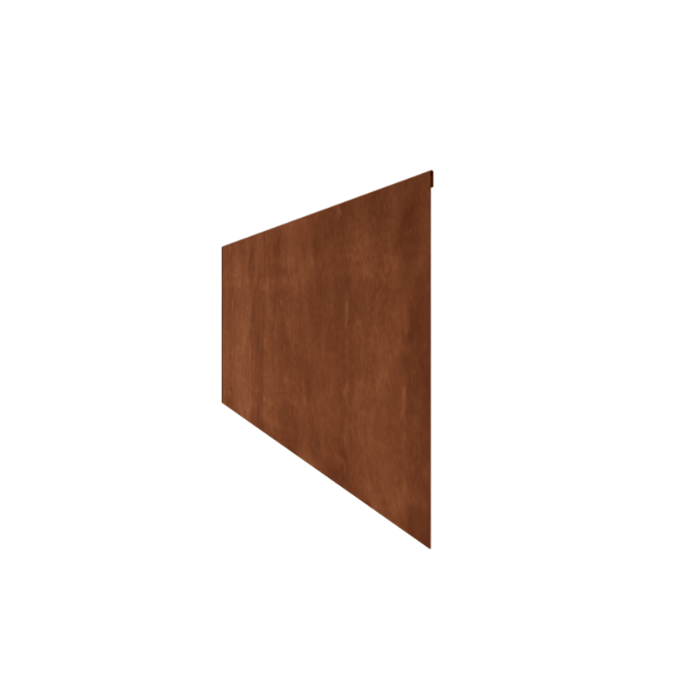 Trávnikové obruby z cortenovej ocele sploštené 45 cm (dĺžka 150 cm)