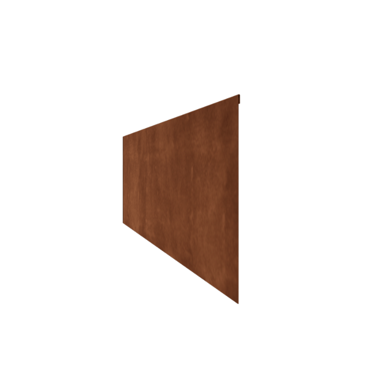 Cortenový záhradný obrubník - Zlisovaná - Výška 45 cm - 240 cm