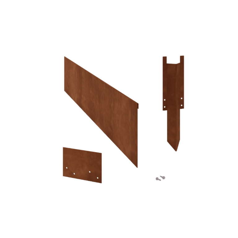 Cortenový záhradný obrubník - Zlisovaná - Výška 23 cm - Kompletná sada 15 meter