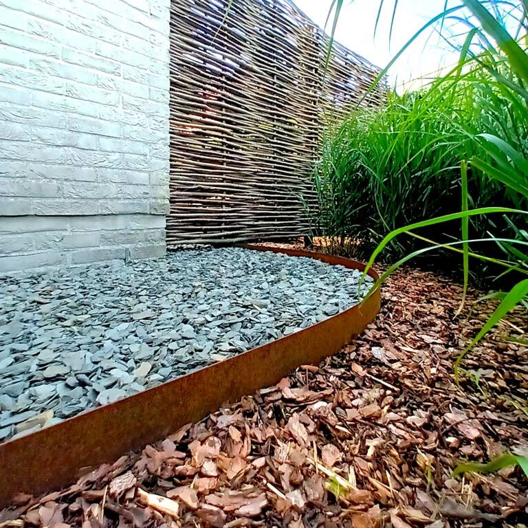 Trávnikové obruby z cortenovej ocele rovné 15 cm (dĺžka 150 cm)