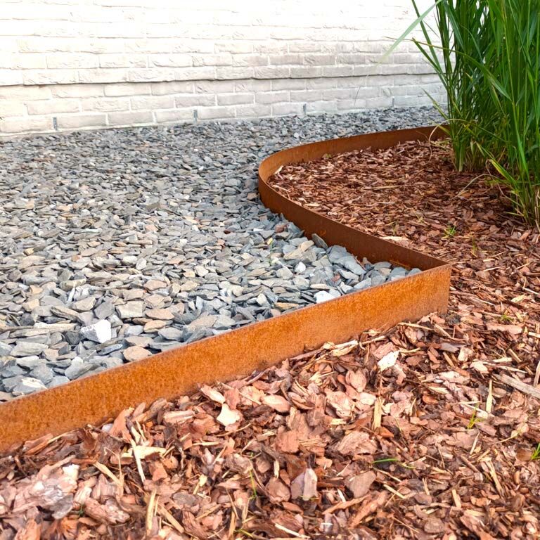 Trávnikové obruby z cortenovej ocele rovné 15 cm (dĺžka 150 cm)