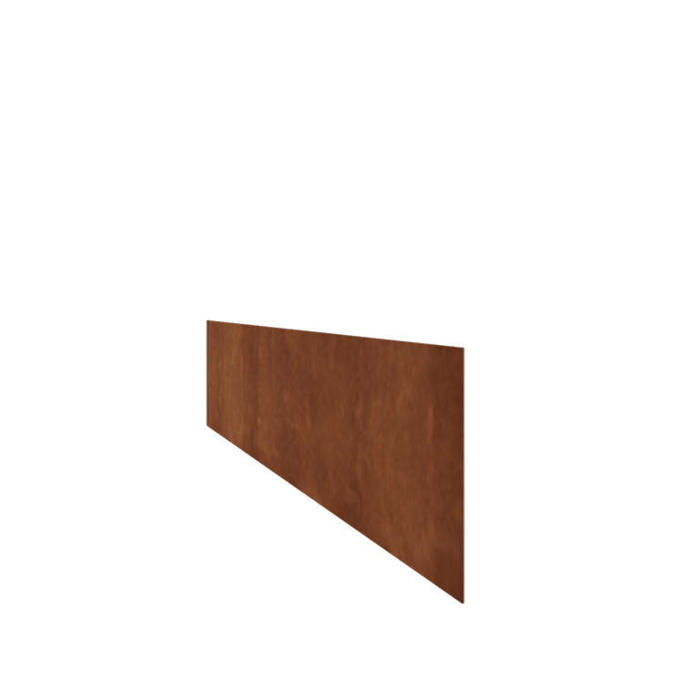 Trávnikové obruby z cortenovej ocele rovné 25 cm (dĺžka 150 cm)