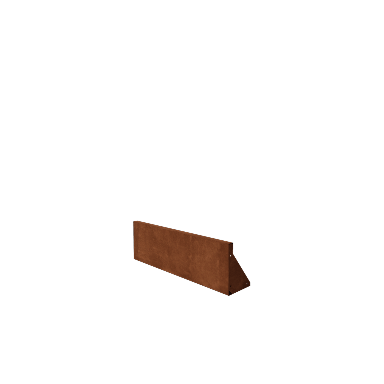 Oporný múr z cortenovej ocele - Rovný - 100 x 30 cm