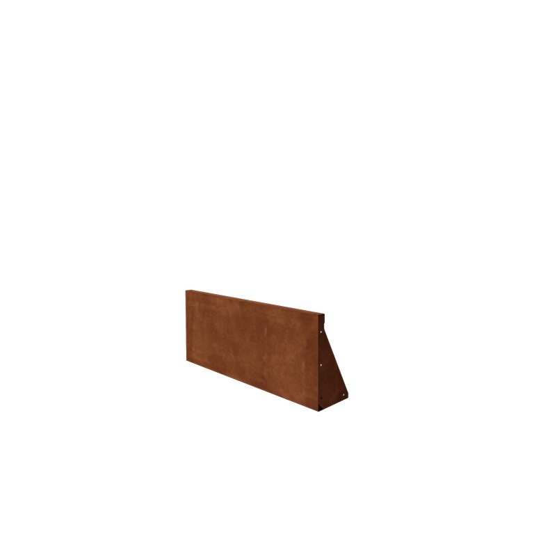 Oporný múr z cortenovej ocele - Rovný - 100 x 40 cm