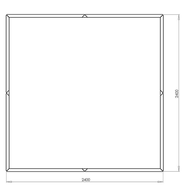 Kvetináč z cortenovej ocele Miami xxl 240 x 240 cm
