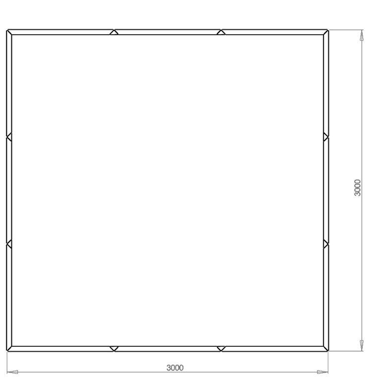 Kvetináč z cortenovej ocele Miami xxl 300 x 300 cm