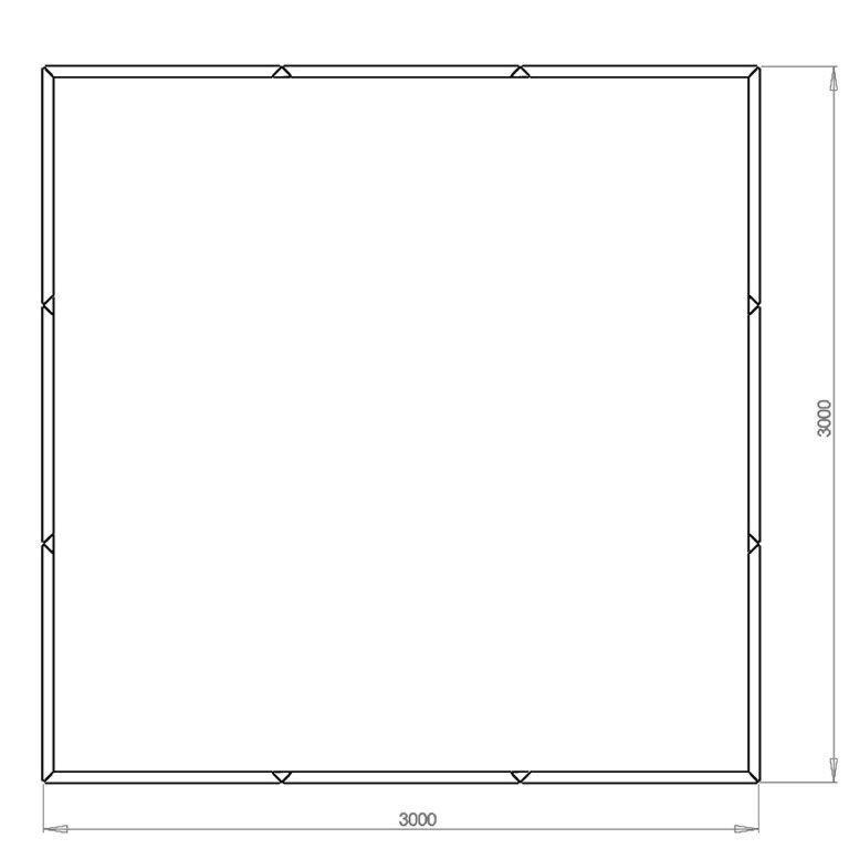 Práškom lakovaný oceľový kvetináč Miami xxl 300 x 300 cm