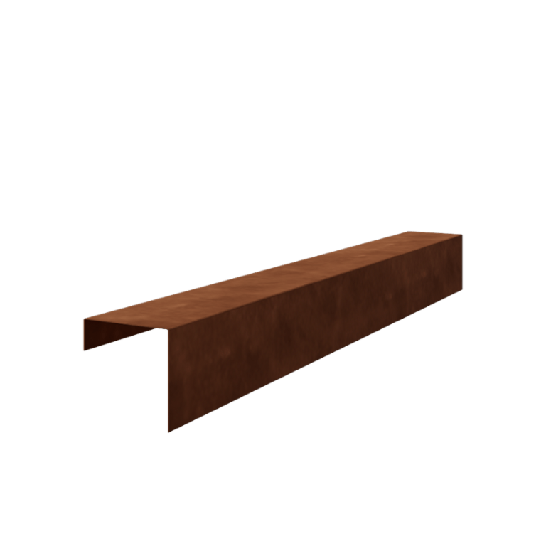 Profil v tvare písmena u z cortenovej ocele 15 x 15 x 5 cm (dĺžka 150 cm)