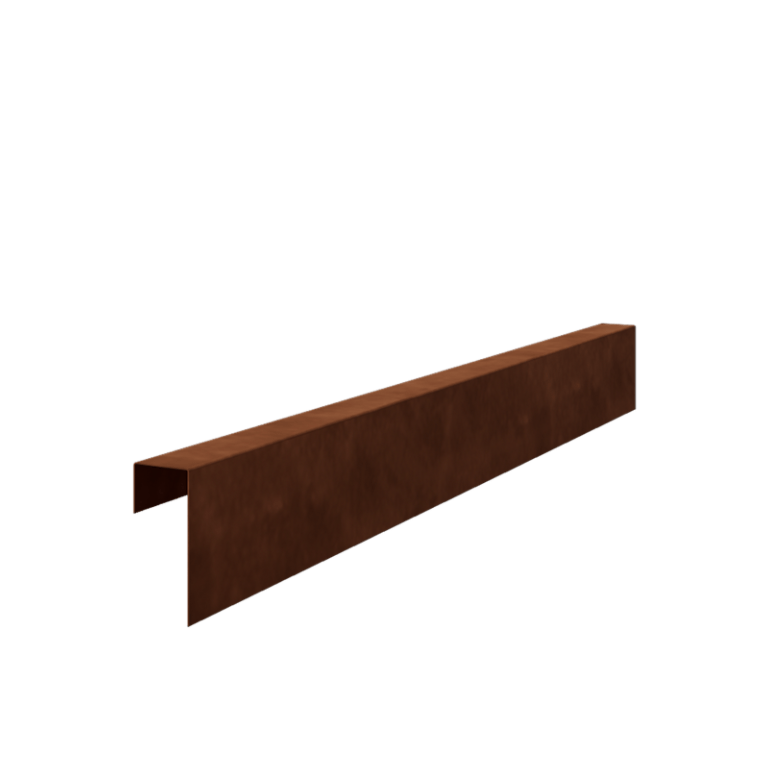 Profil v tvare písmena u z cortenovej ocele 15 x 6 x 5 cm (dĺžka 240 cm)