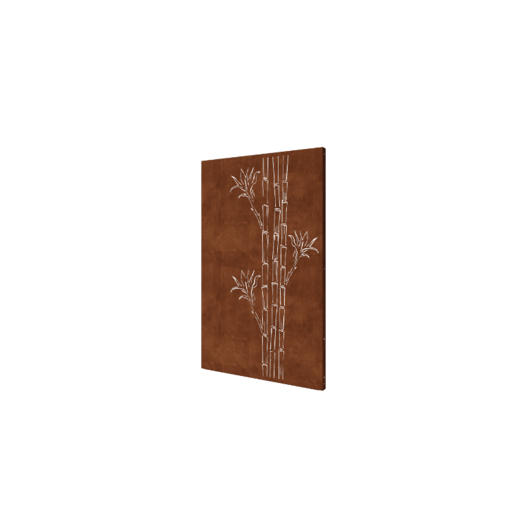 Cortenový plotový panel - Bamboe - 120 x 6 x 190 cm