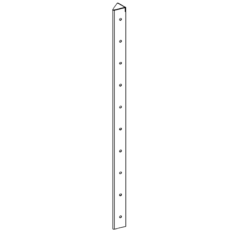 Rohový diel cortenová oceľ 45° 100 cm