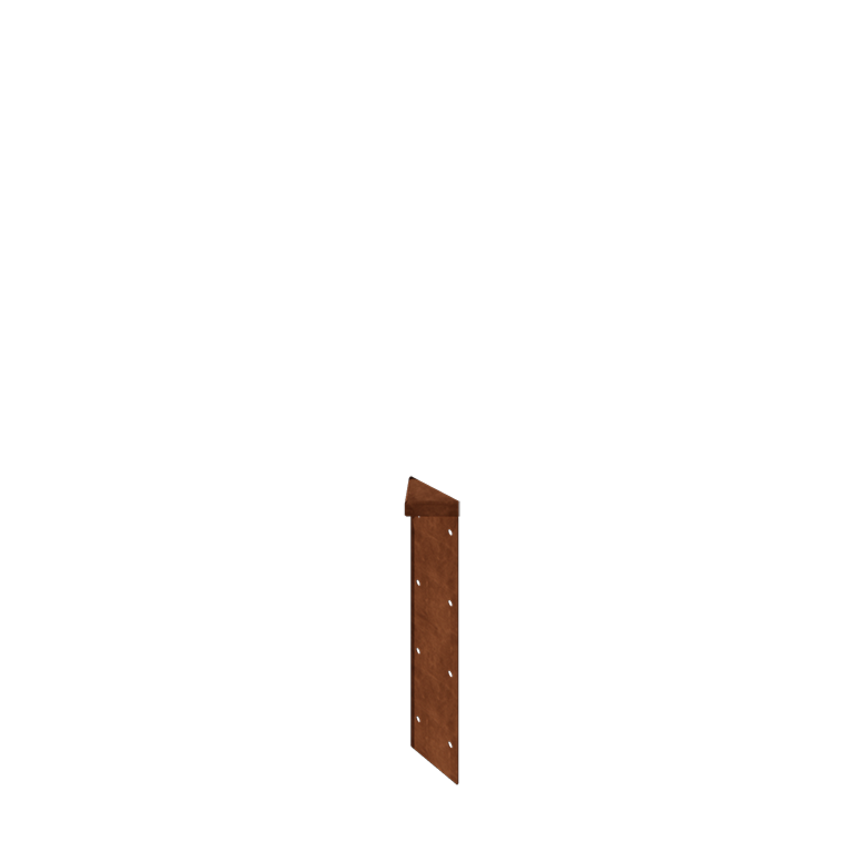 Cortenový kvetináč - Rohový diel 180° - 40 cm