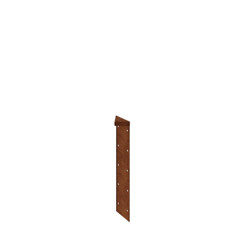Cortenový kvetináč - Rohový diel 180° - 50 cm