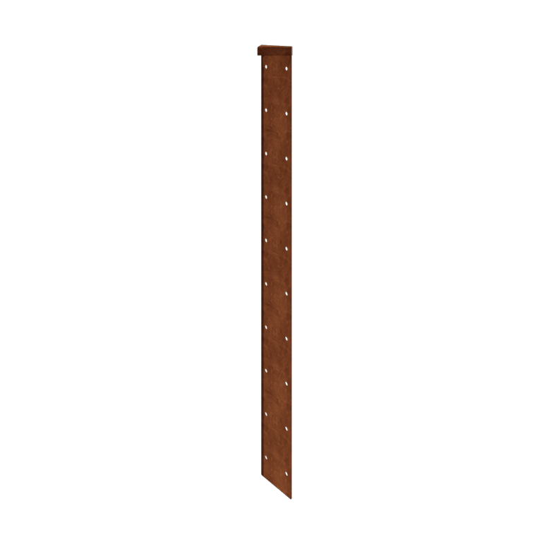 Cortenový kvetináč - Rohový diel 180° - 70 cm