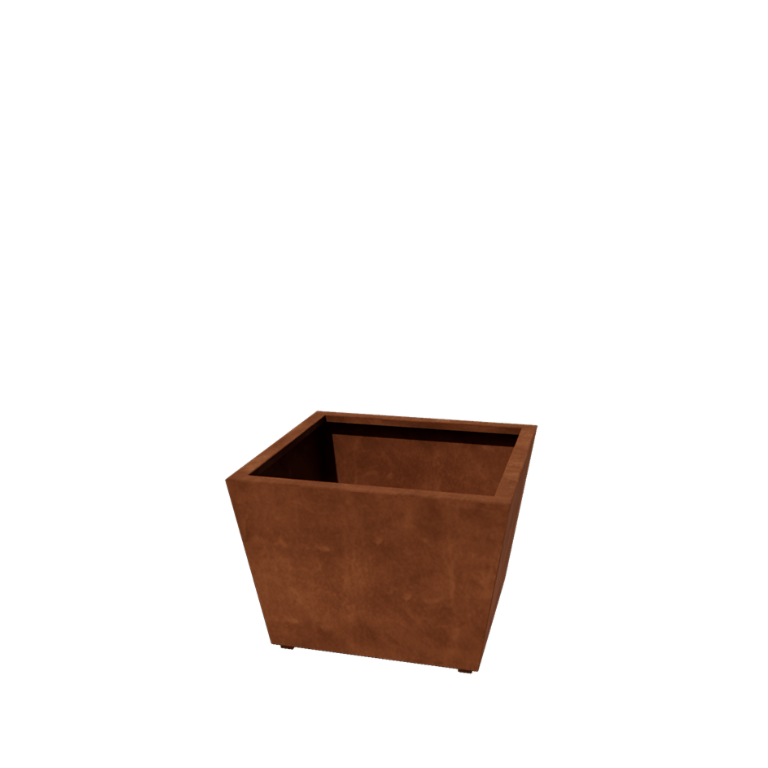 Cortenový kvetináč - Cone - 80 x 80 x 51,5 cm - Zvarený - So spodnou doskou