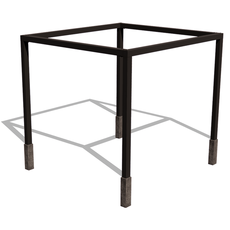 Práškom lakovaná oceľová pergola usporiadanie štvorcový 324 x 300 cm