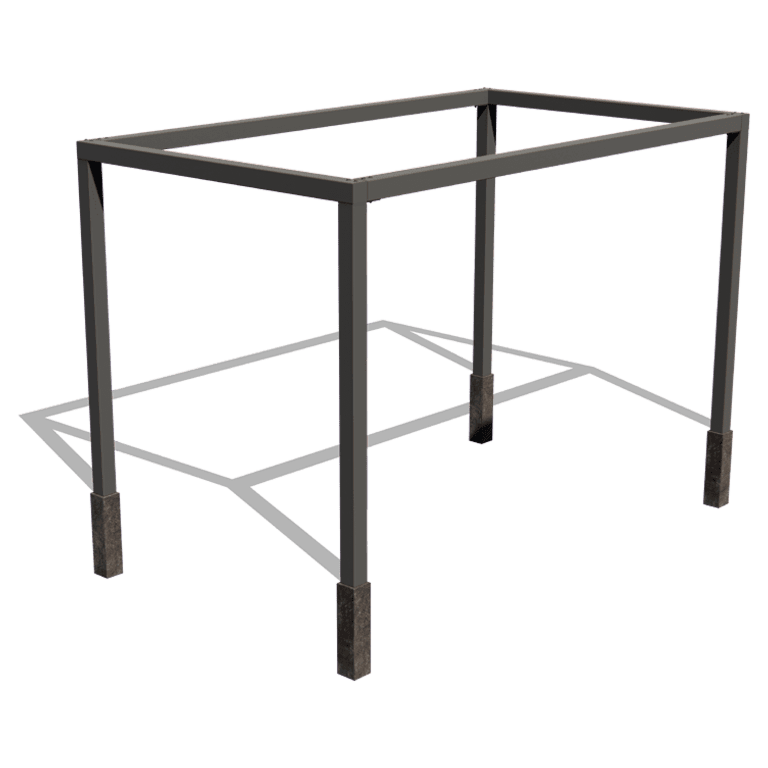 Práškom lakovaná oceľová pergola usporiadanie štvorcový 424 x 250 cm