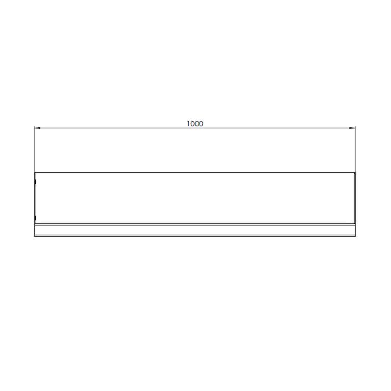 Oporná stena z cortenovej ocele rovné 100 cm (výška 40 cm)
