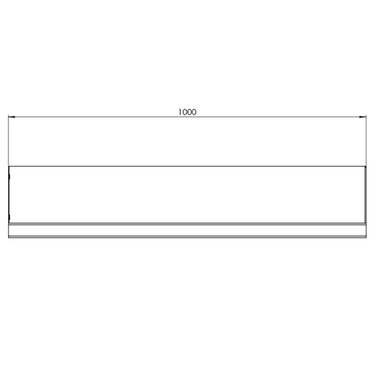 Práškom lakovaná oceľová oporná stena rovné 100 cm (výška 50 cm)
