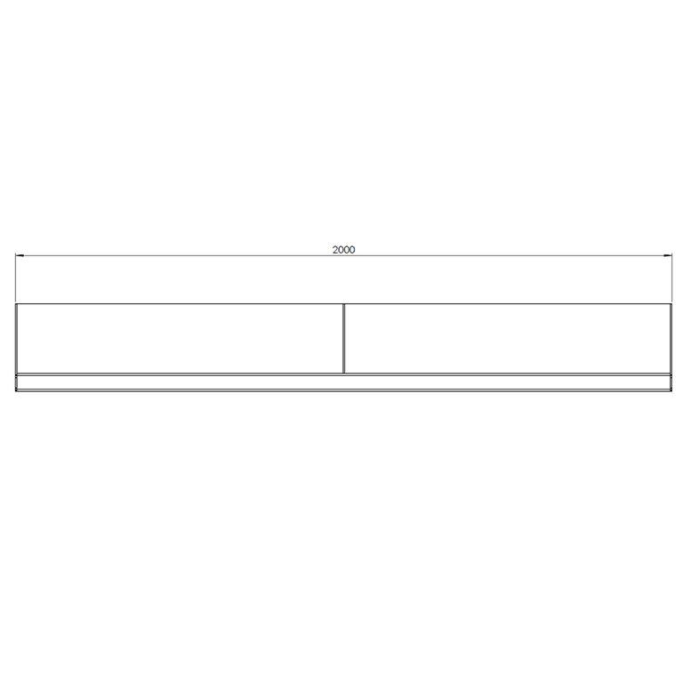 Oporná stena z cortenovej ocele rovné 200 cm (výška 30 cm)