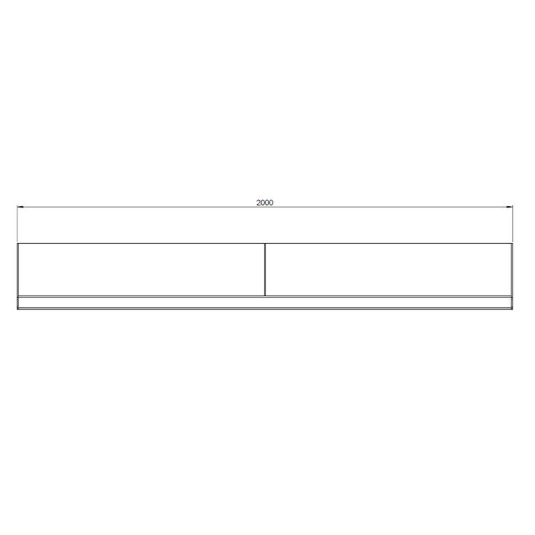 Oporná stena z cortenovej ocele rovné 200 cm (výška 40 cm)