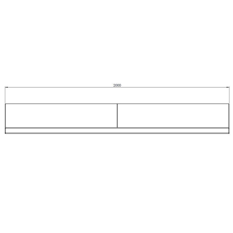 Práškom lakovaná oceľová oporná stena rovné 200 cm (výška 30 cm)