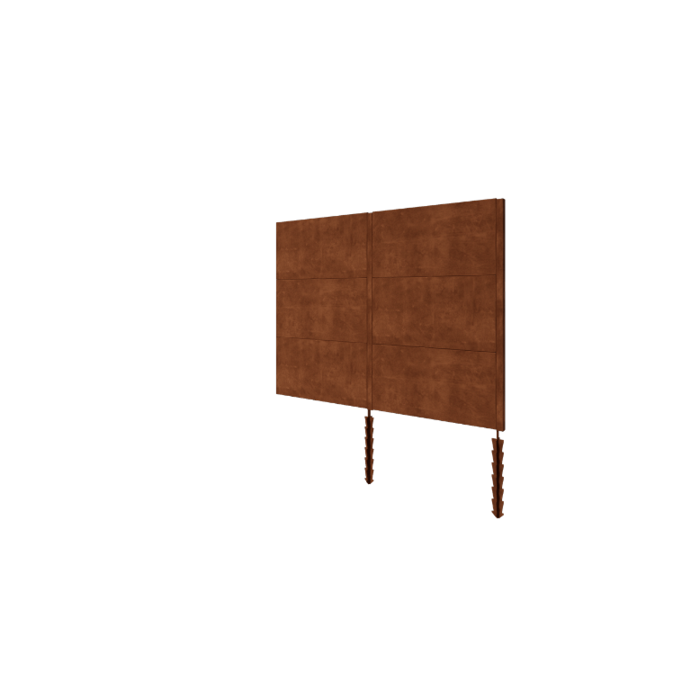 Plot z cortenovej ocele H3 - Kompletná sada - 252 x 6 x 190 cm