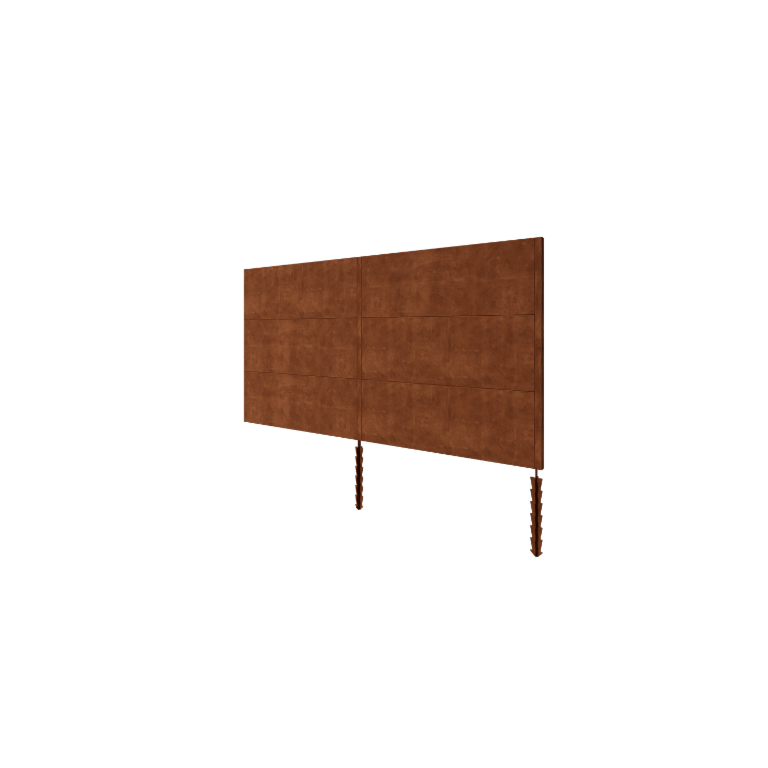 Plot z cortenovej ocele H3 - Kompletná sada - 372 x 6 x 190 cm