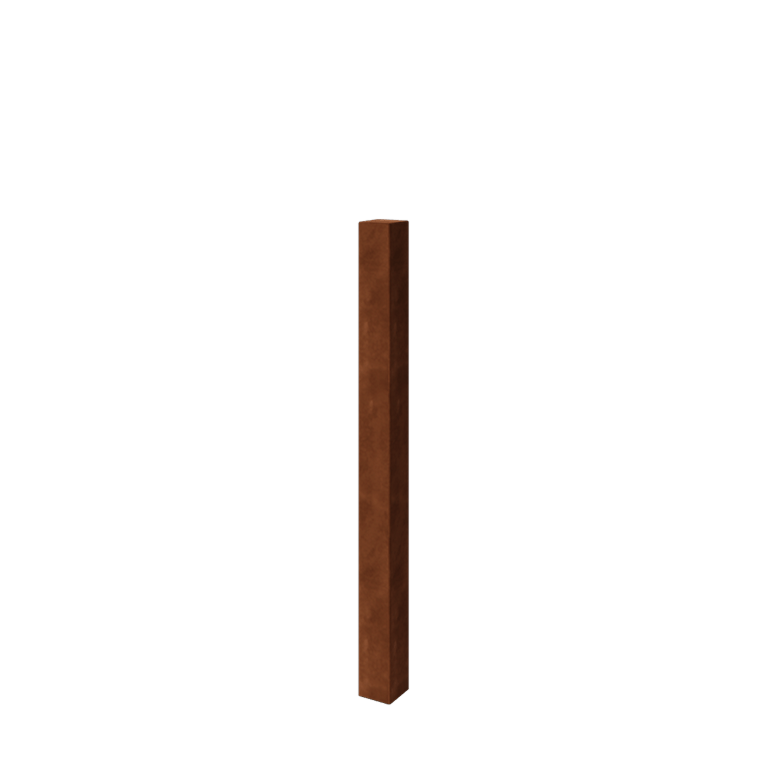 Cortenový stĺpik na oplotenie záhrady - 12 x 12 x 150 cm