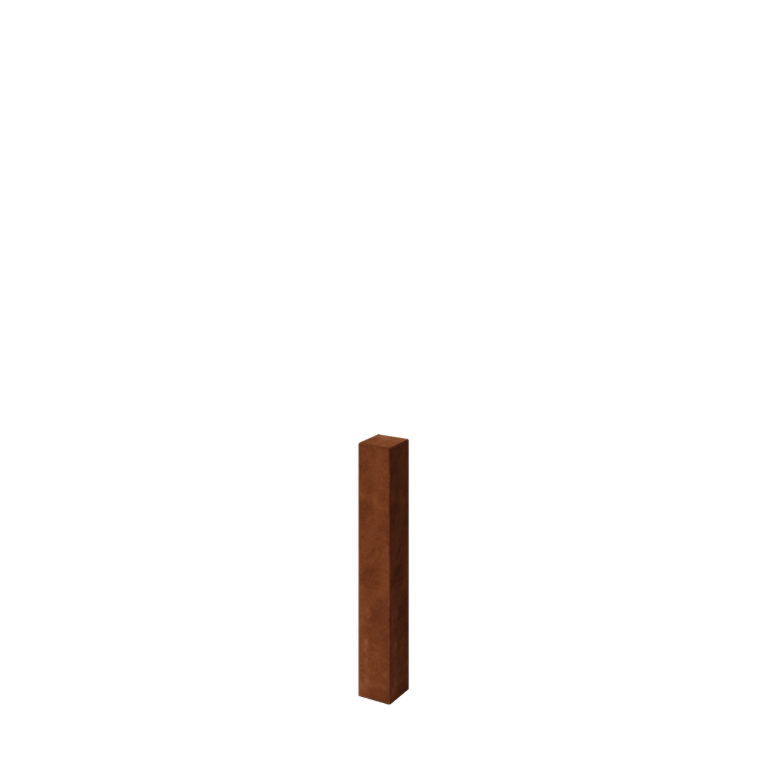 Plotový stĺpik z cortenovej ocele 80 cm