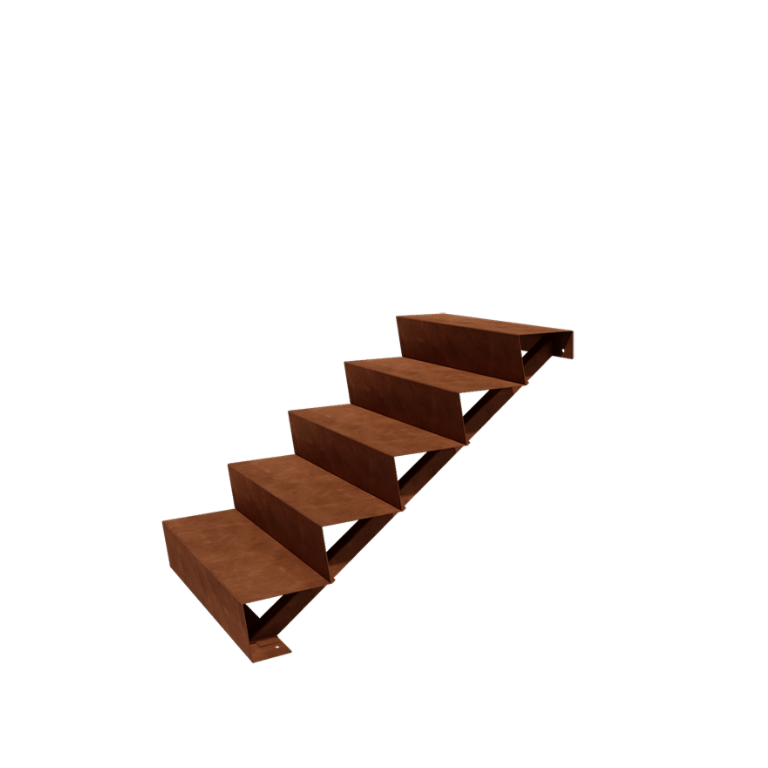 Schody z cortenovej ocele New York 2 stupne (šírka 80 cm)