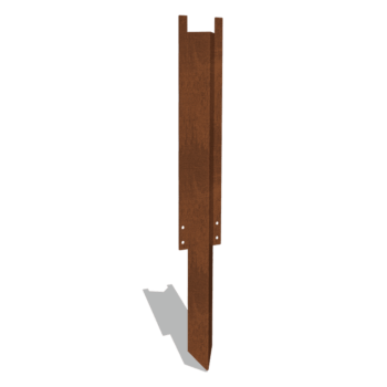 Nosný kolík dlhý cortenová oceľ XL 45 cm