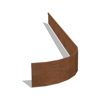 Trávnikové obruby z cortenovej ocele sploštené FLEX 13 cm (dĺžka 150 cm)