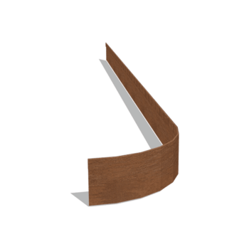 Trávnikové obruby z cortenovej ocele sploštené FLEX 13 cm (dĺžka 240 cm)