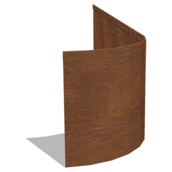 Trávnikové obruby z cortenovej ocele sploštené FLEX 35 cm (dĺžka 150 cm)
