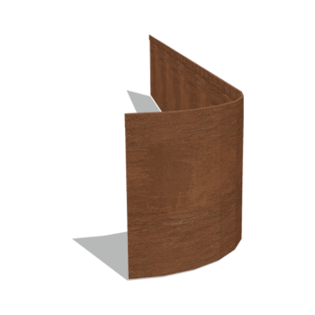 Trávnikové obruby z cortenovej ocele sploštené FLEX 35 cm (dĺžka 240 cm)