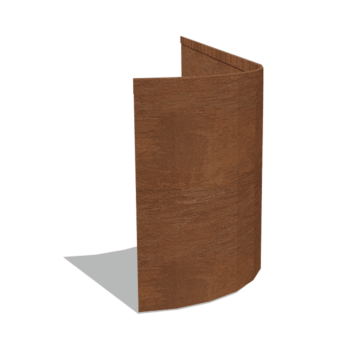 Trávnikové obruby z cortenovej ocele sploštené FLEX 45 cm (dĺžka 150 cm)