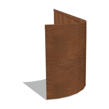 Trávnikové obruby z cortenovej ocele sploštené FLEX 45 cm (dĺžka 240 cm)
