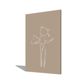 Práškom lakovaný oceľový panel tulipán symetrické 120 x 6 x 190 cm